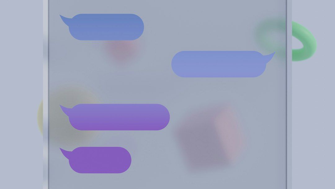 Chatbot de WhatsApp con IA: burbujas de conversación en una pantalla